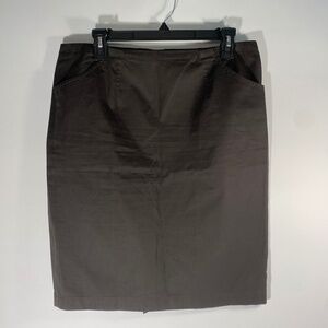 Charcoal Grey Pencil Skirt | Unbranded